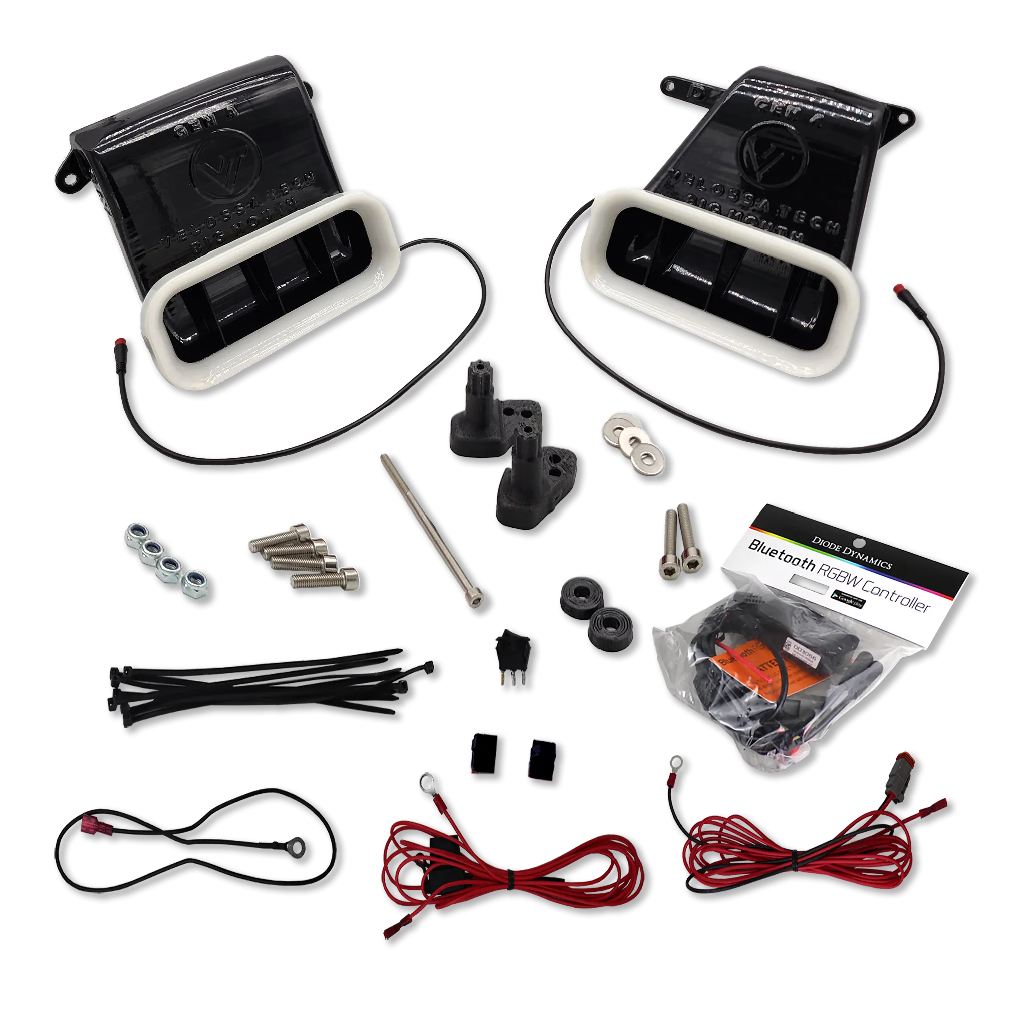2022  Ford Maverick Dual BIG MOUTH "LIT KIT" Ram Air Intake Snorkels