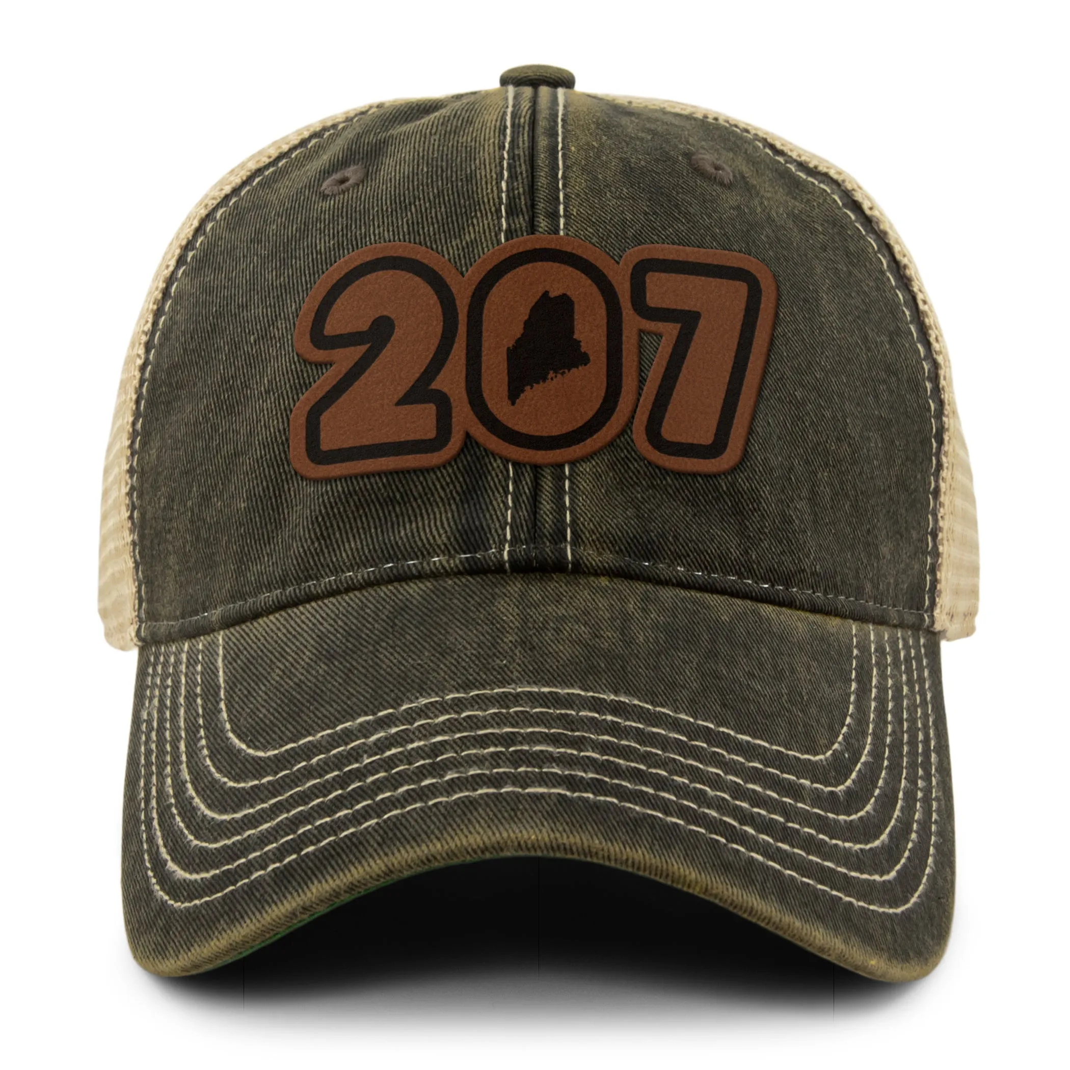 207 Maine Leather Patch Dirty Water Trucker