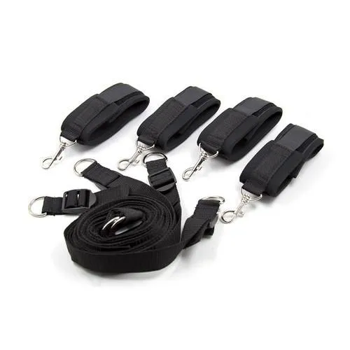2231M      Bed Bindings Bondage Padded Wrist & Ankle Cuffs and Bed Straps Starter Kit