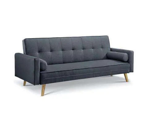 3 Seater Fabric Sofa Bed - Charcoal