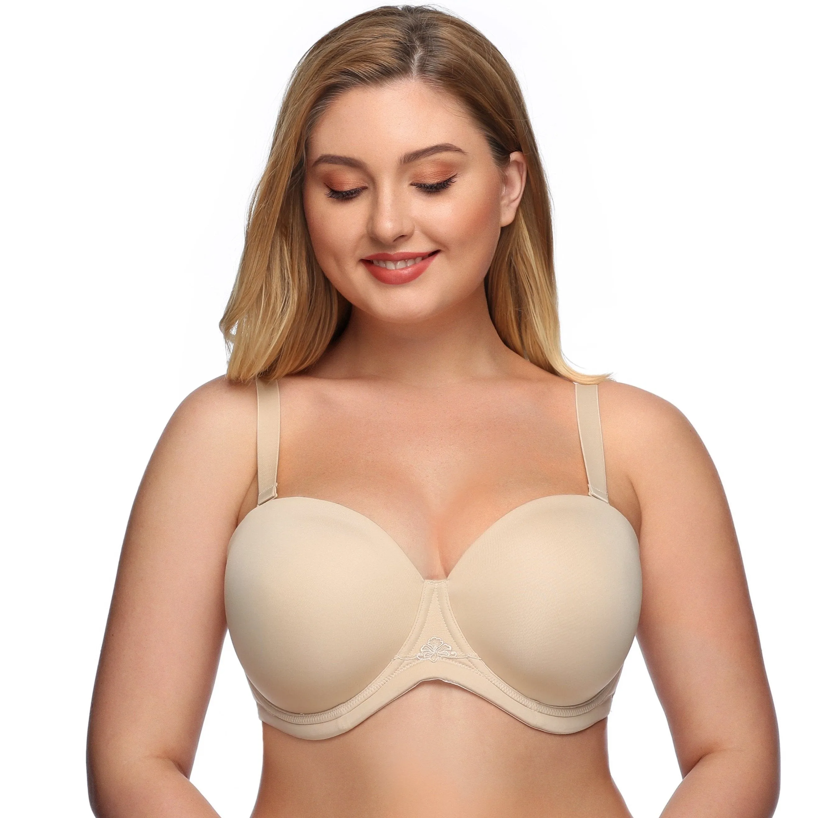 356 Multiway Strapless Full Figure Bra Beige