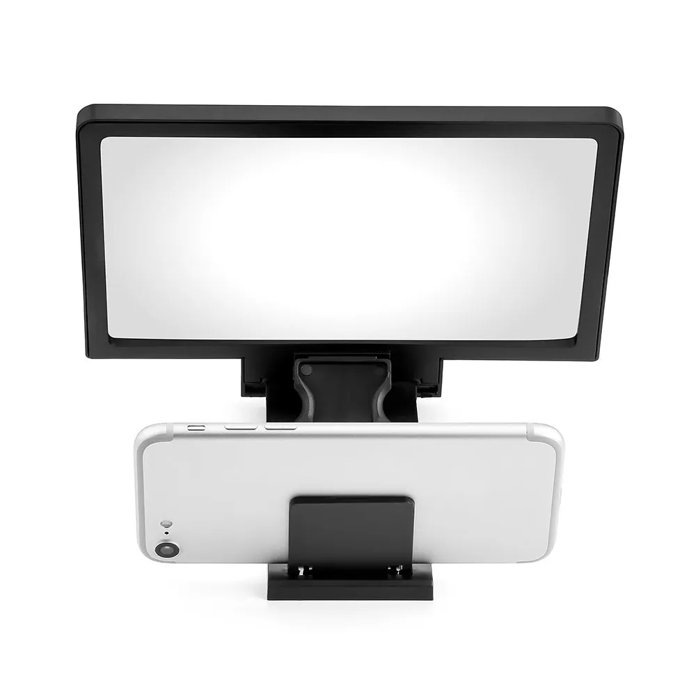 3D Mobile Phone Screen Magnifier HD Foldable Video Support Magnified Screen black