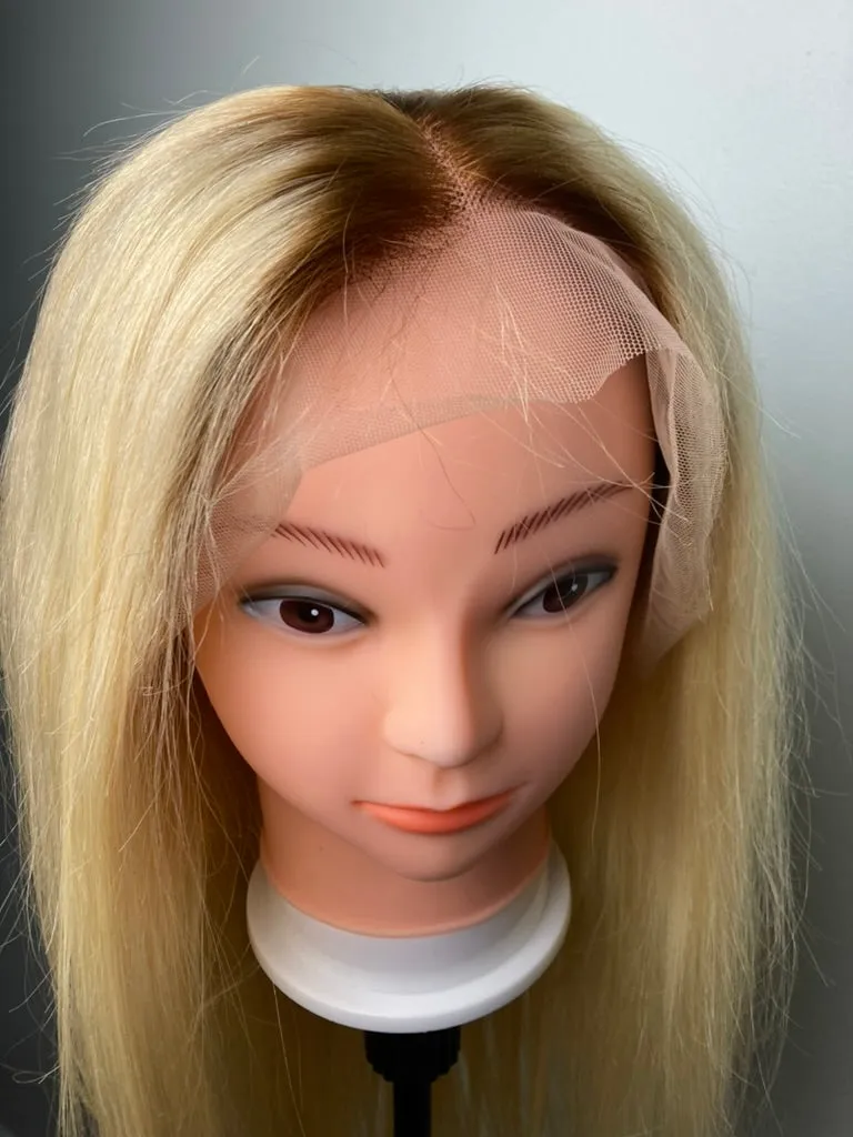 #4-613 Brown with Blonde 13X6 Lace Front Human Hair Wig