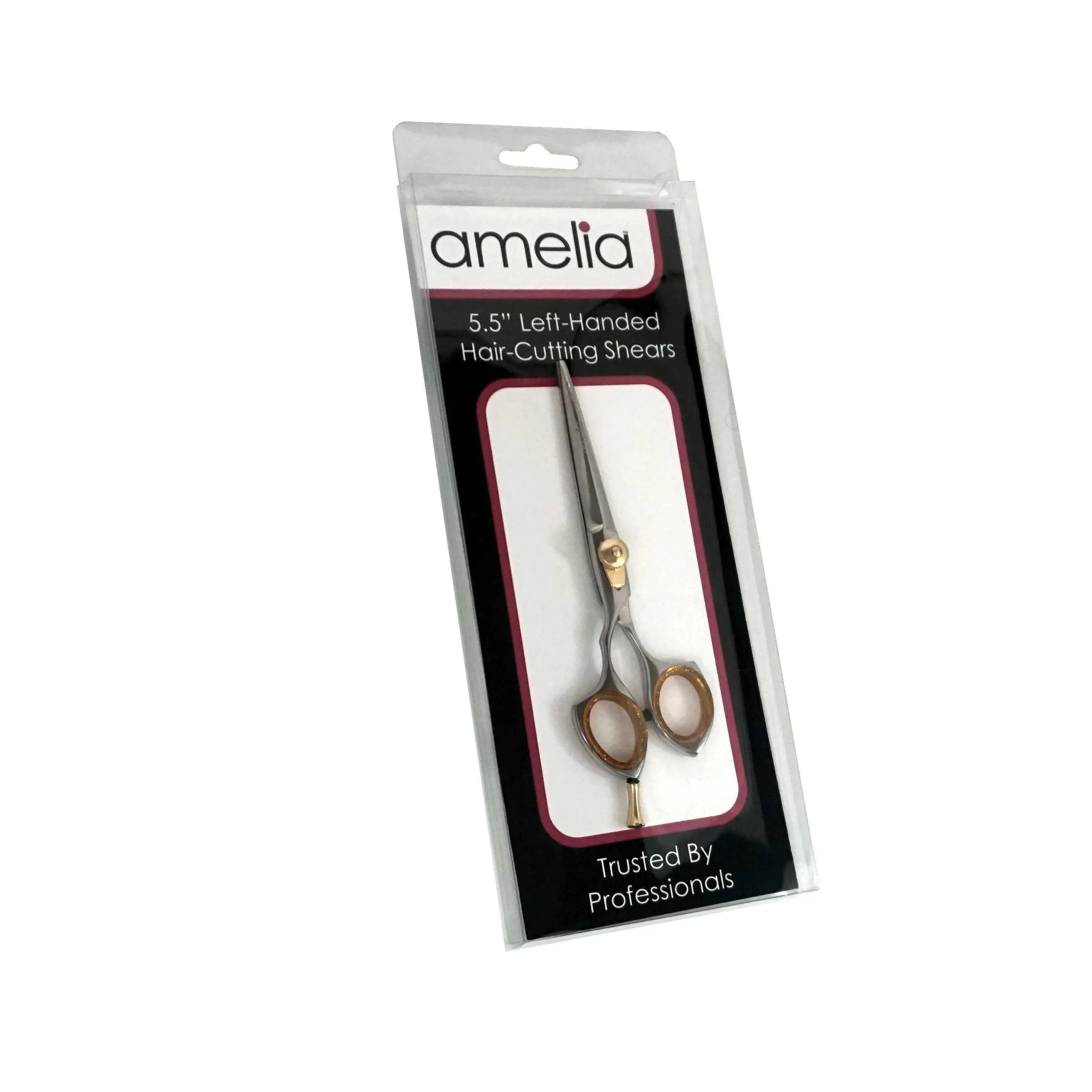 5.5" Left Handed, Stainless Steel Professional Shear, Removable Finger Rest