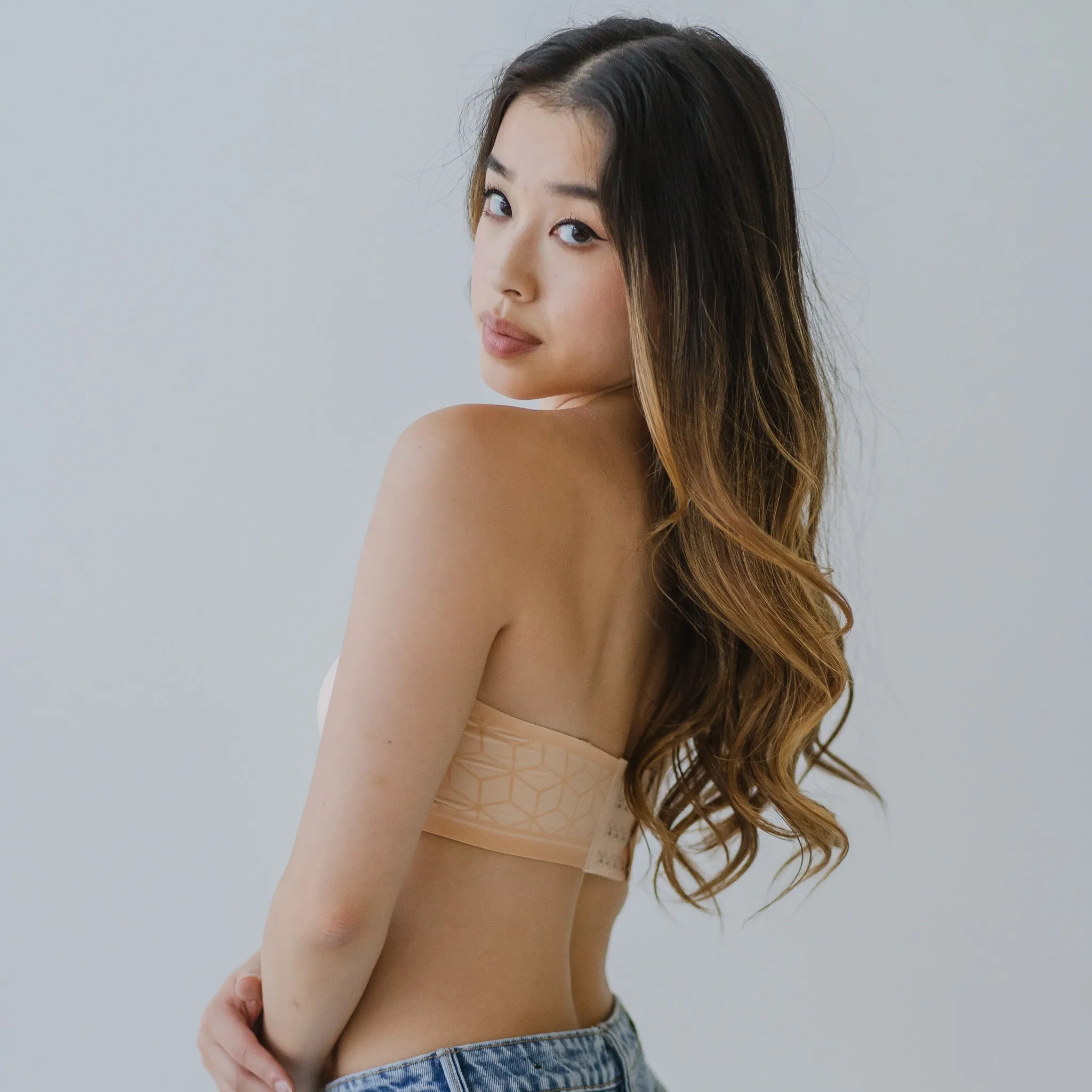 5D Ultra-Ventilation Lightweight Wireless Bandeau (In-built Padding) in Pearl Nude (Size S Only)