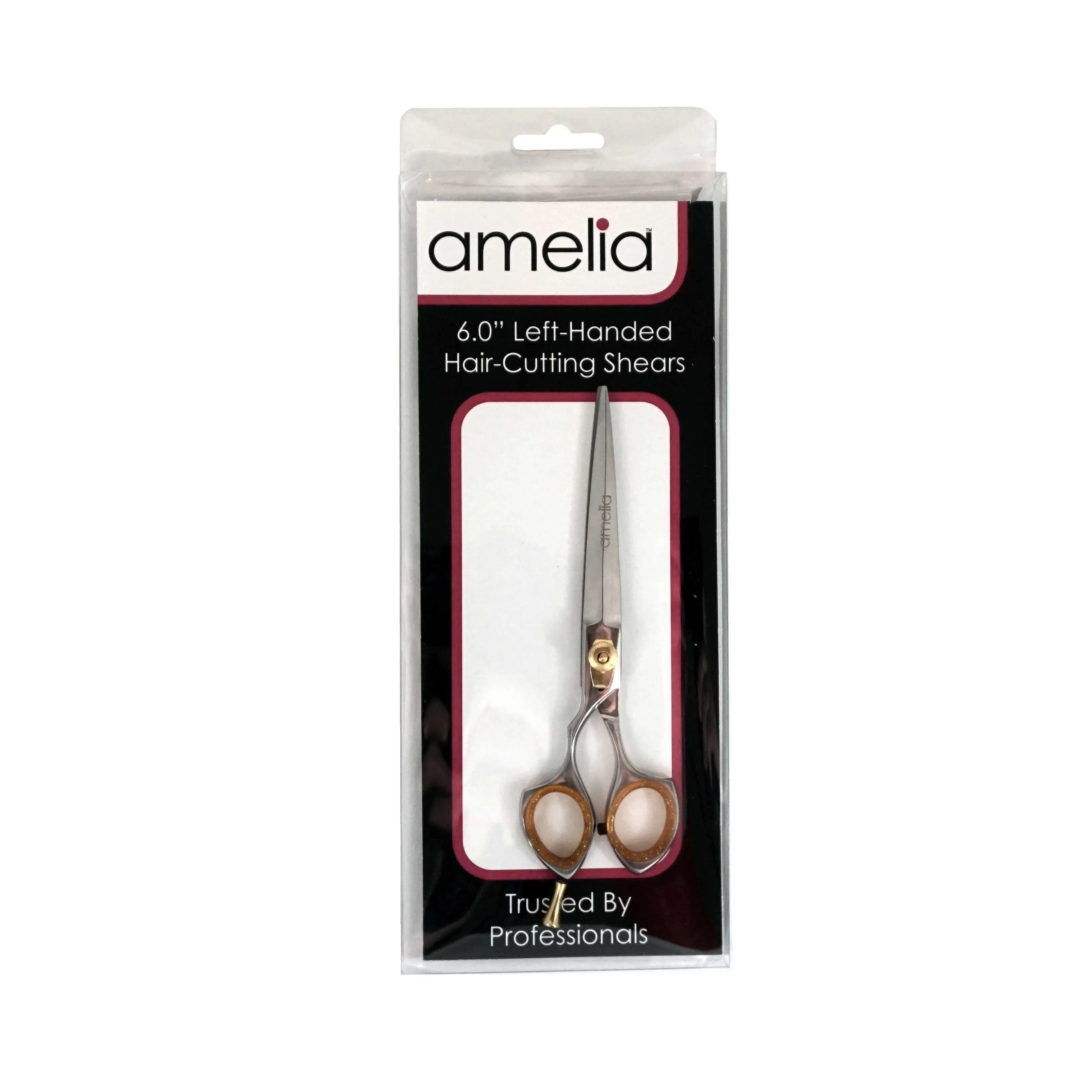 6" Left Handed, Stainless Steel Professional Shear, Removable Finger Rest