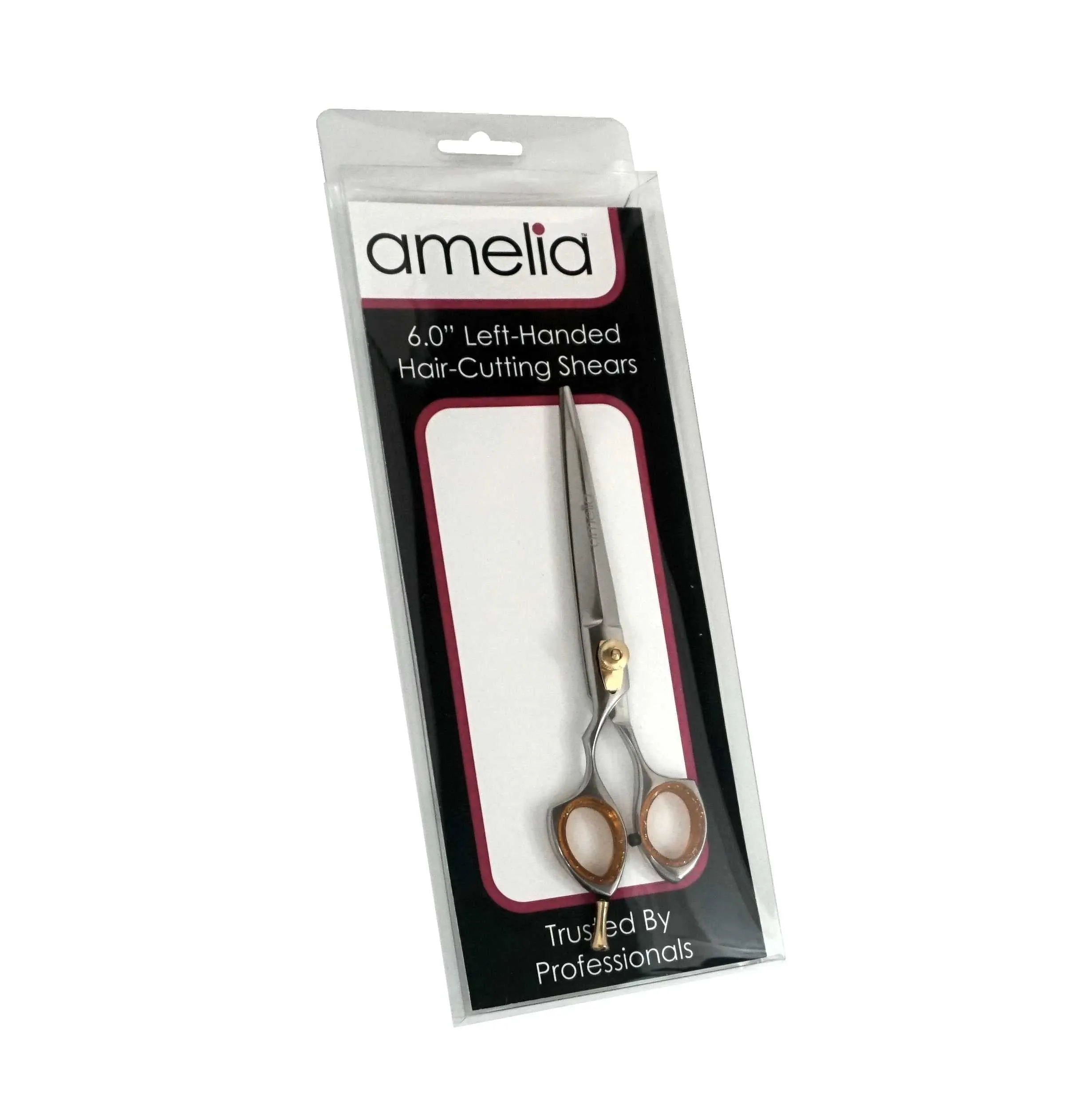 6" Left Handed, Stainless Steel Professional Shear, Removable Finger Rest