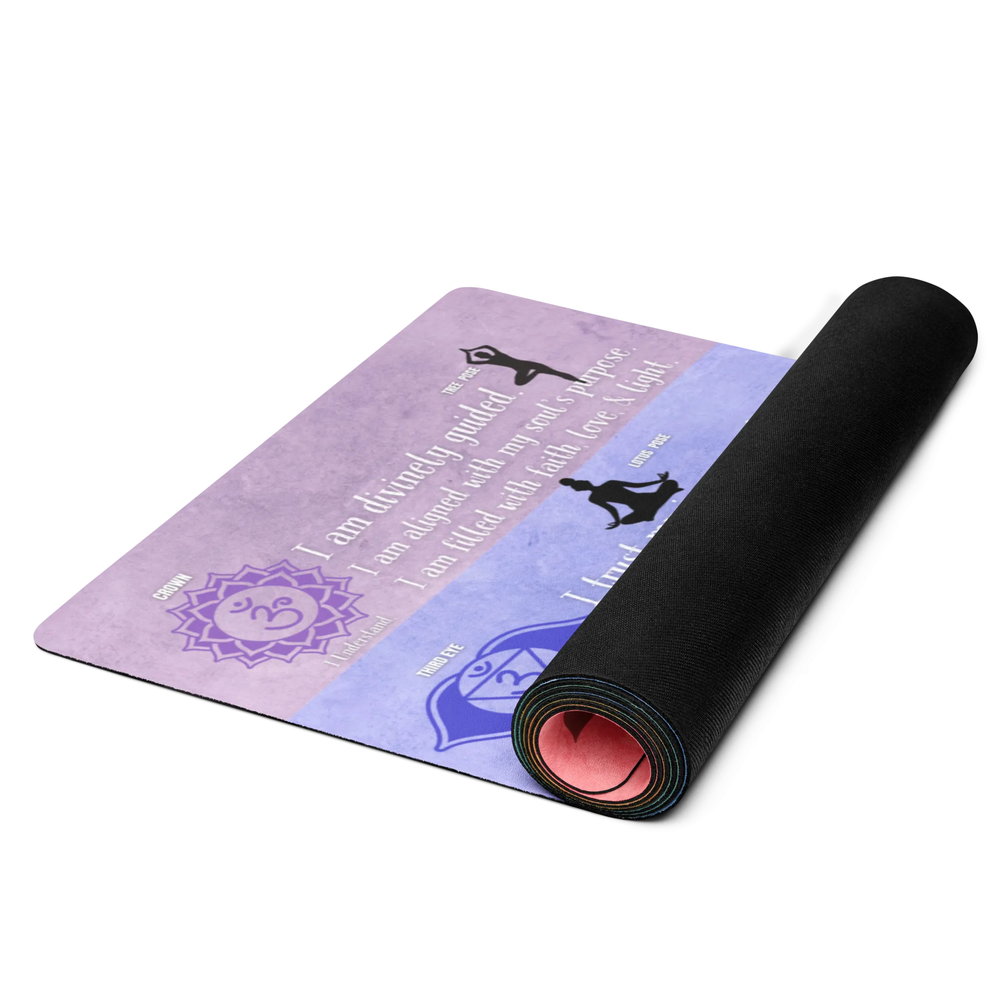 7 Chakra Affirmations Yoga mat