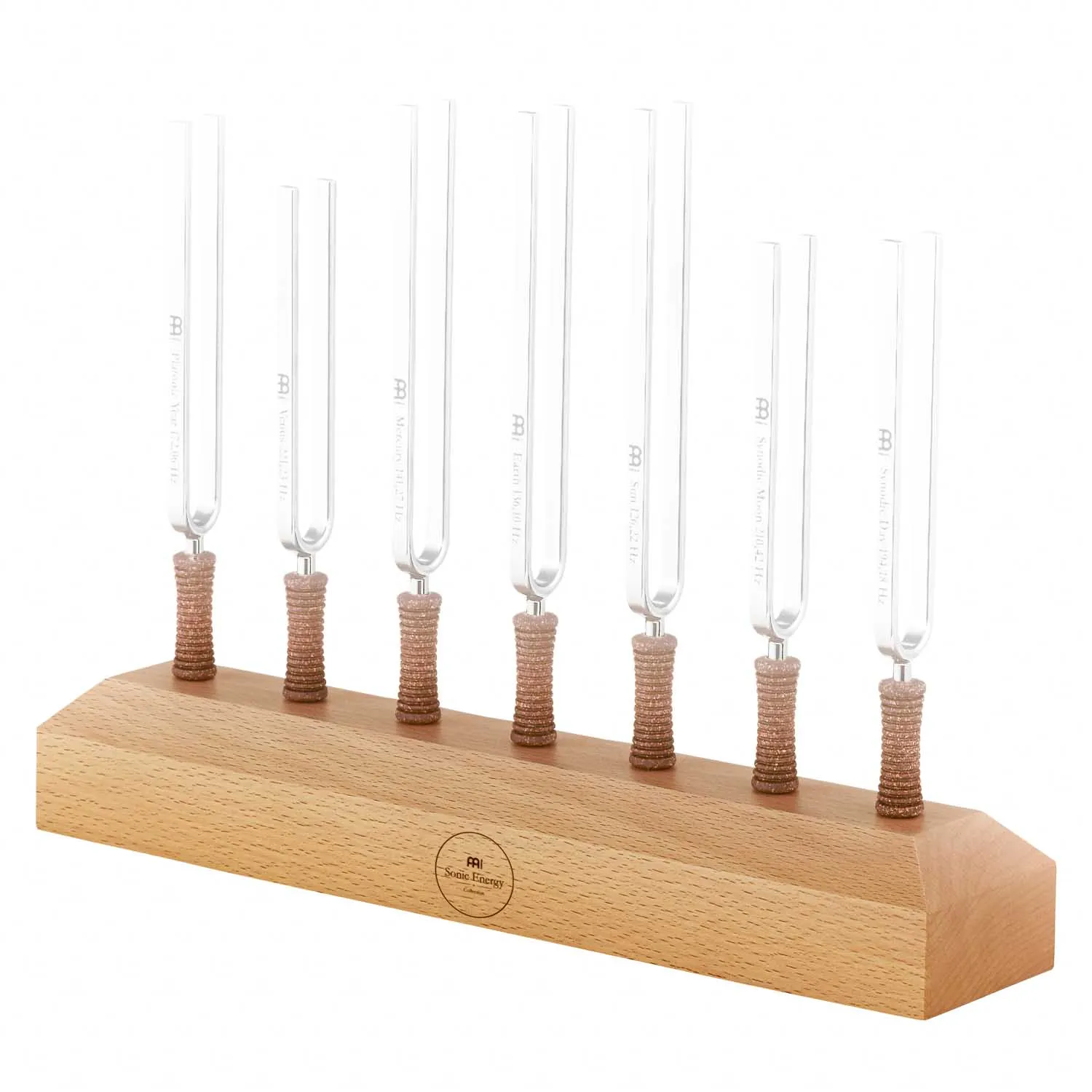 7 Tuning Fork Stand - Handmade Wooden Holder