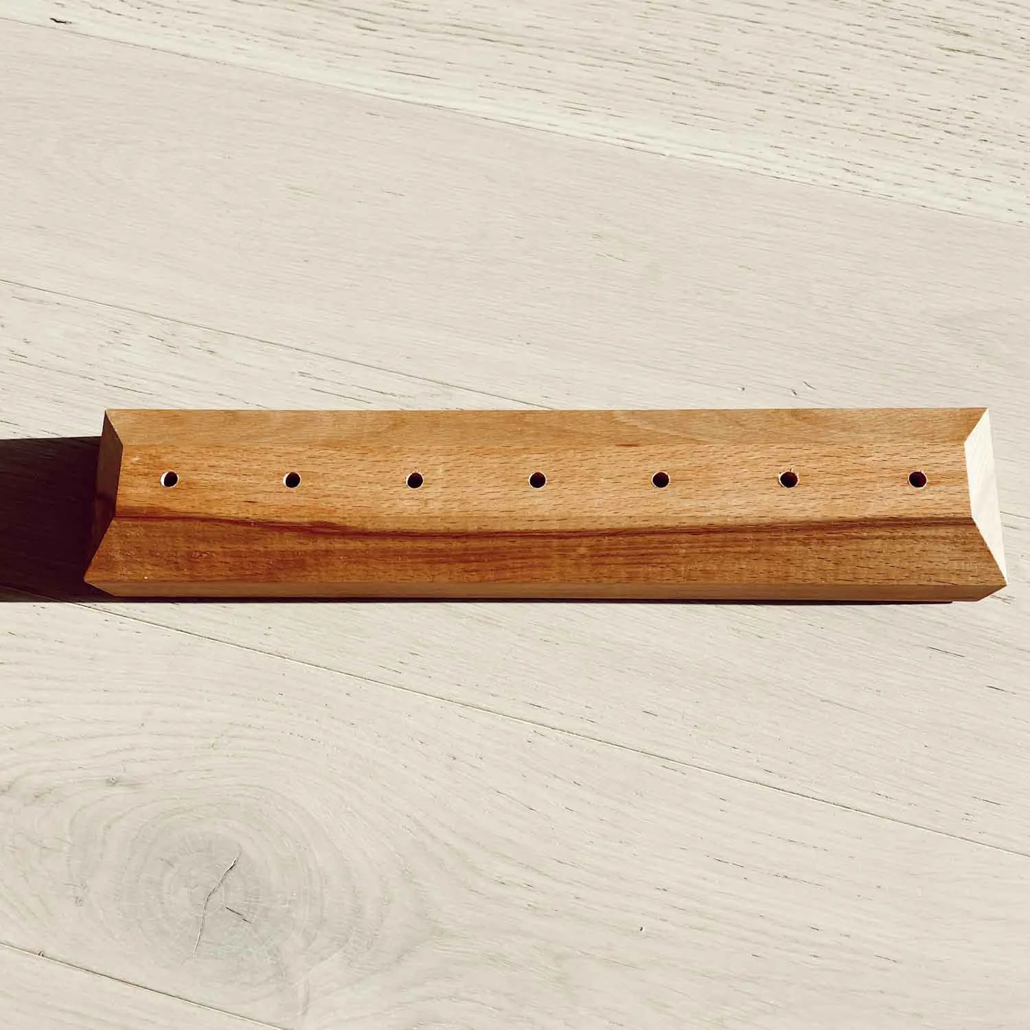 7 Tuning Fork Stand - Handmade Wooden Holder