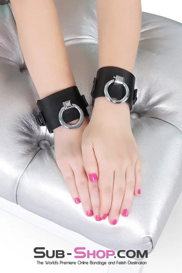 7201A      Black Tie-Up Affair Deluxe Wrist Bondage Cuffs