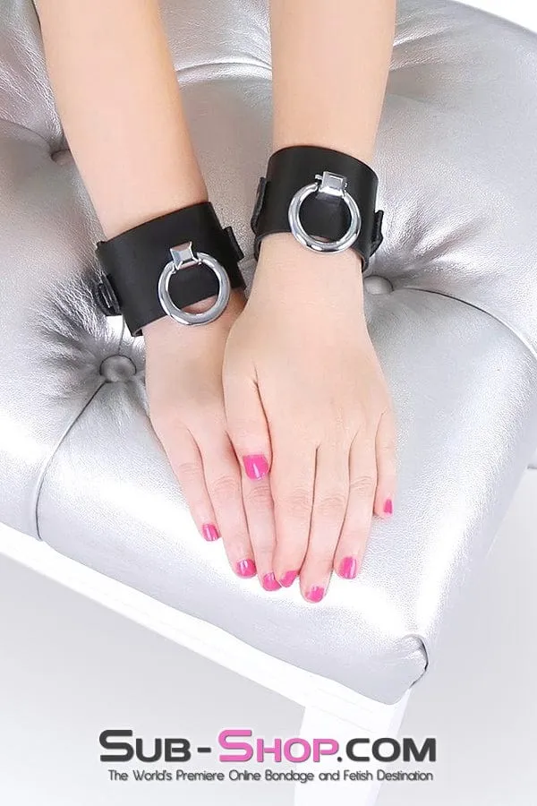 7201A      Black Tie-Up Affair Deluxe Wrist Bondage Cuffs
