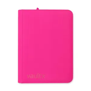 9-Pocket Exo-Tec® Zip Binder Neon Pink