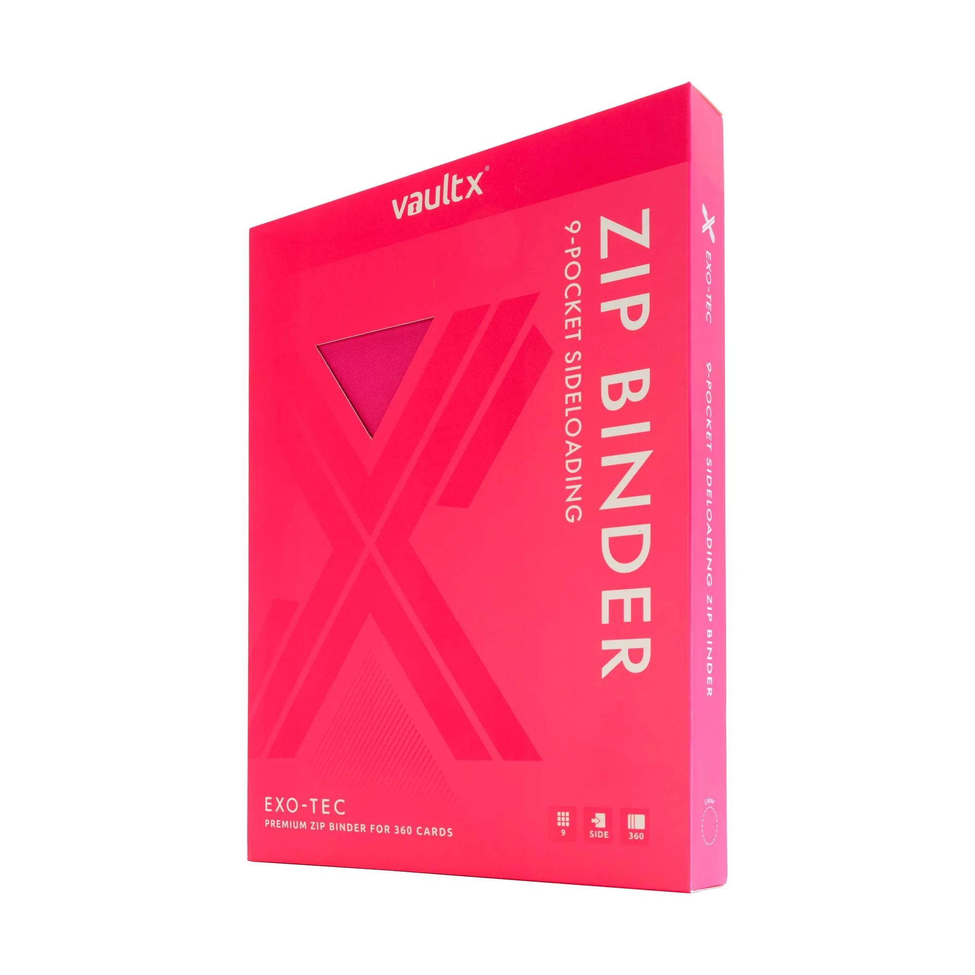 9-Pocket Exo-Tec® Zip Binder Neon Pink