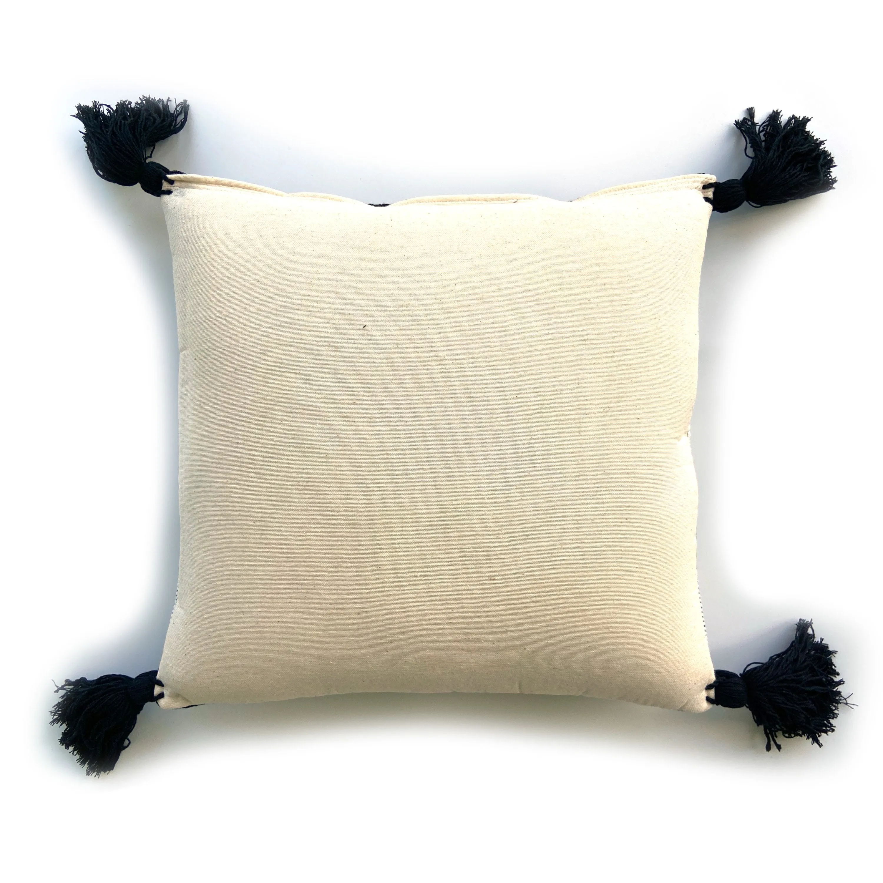 Accent Cotton Pillow with Geometric Design