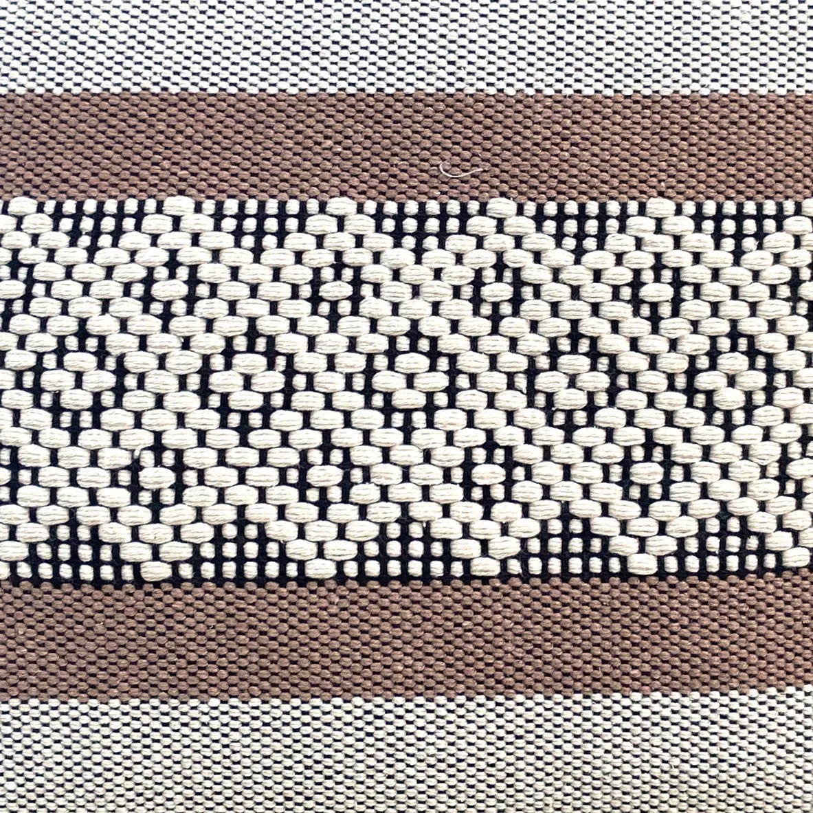 Accent Cotton Pillow with Geometric Design