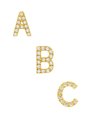 Add a Diamond Initial 14K