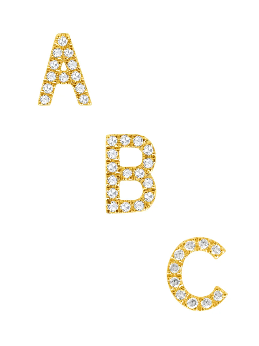 Add a Diamond Initial 14K