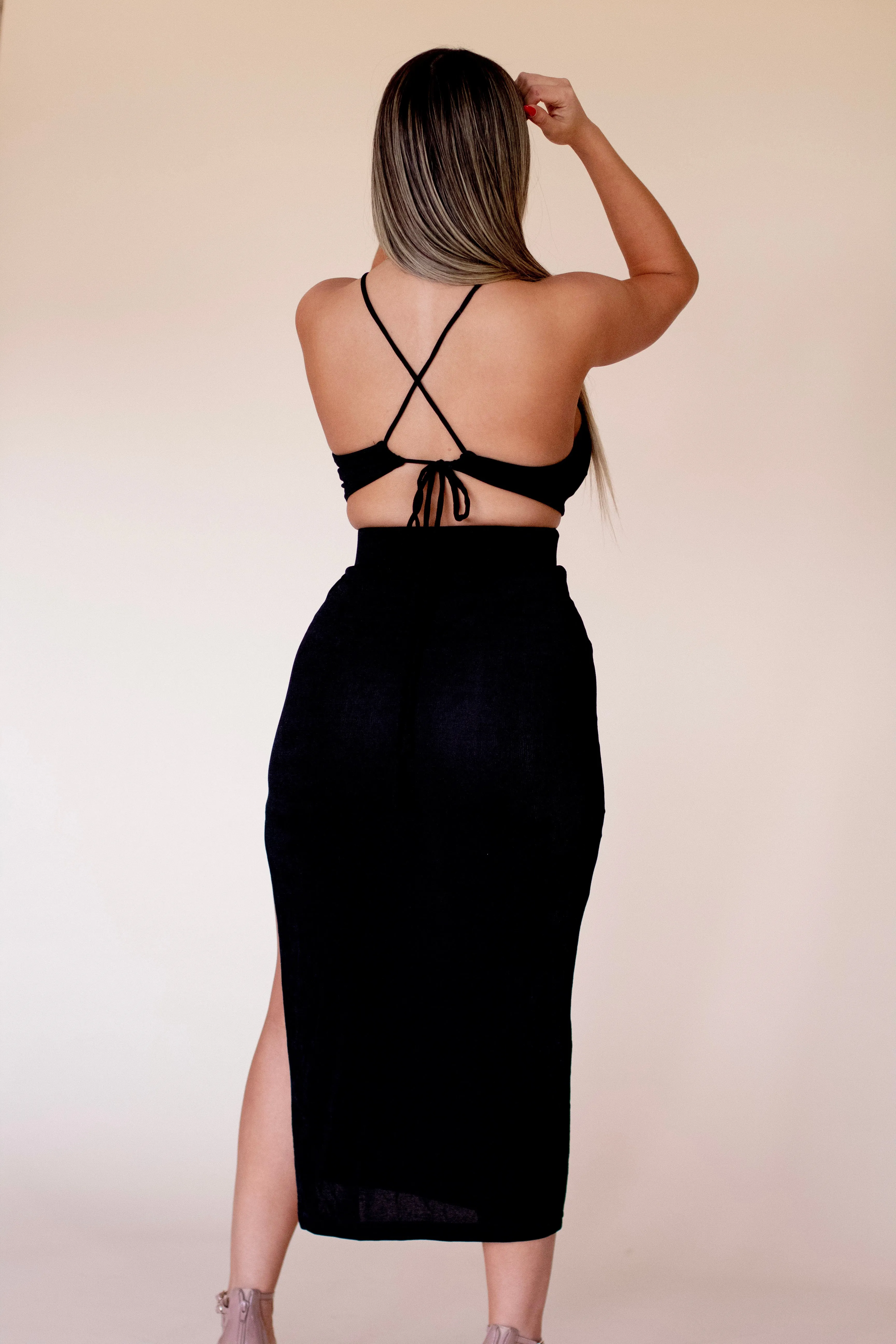 Addison Open Back Midi (Black)