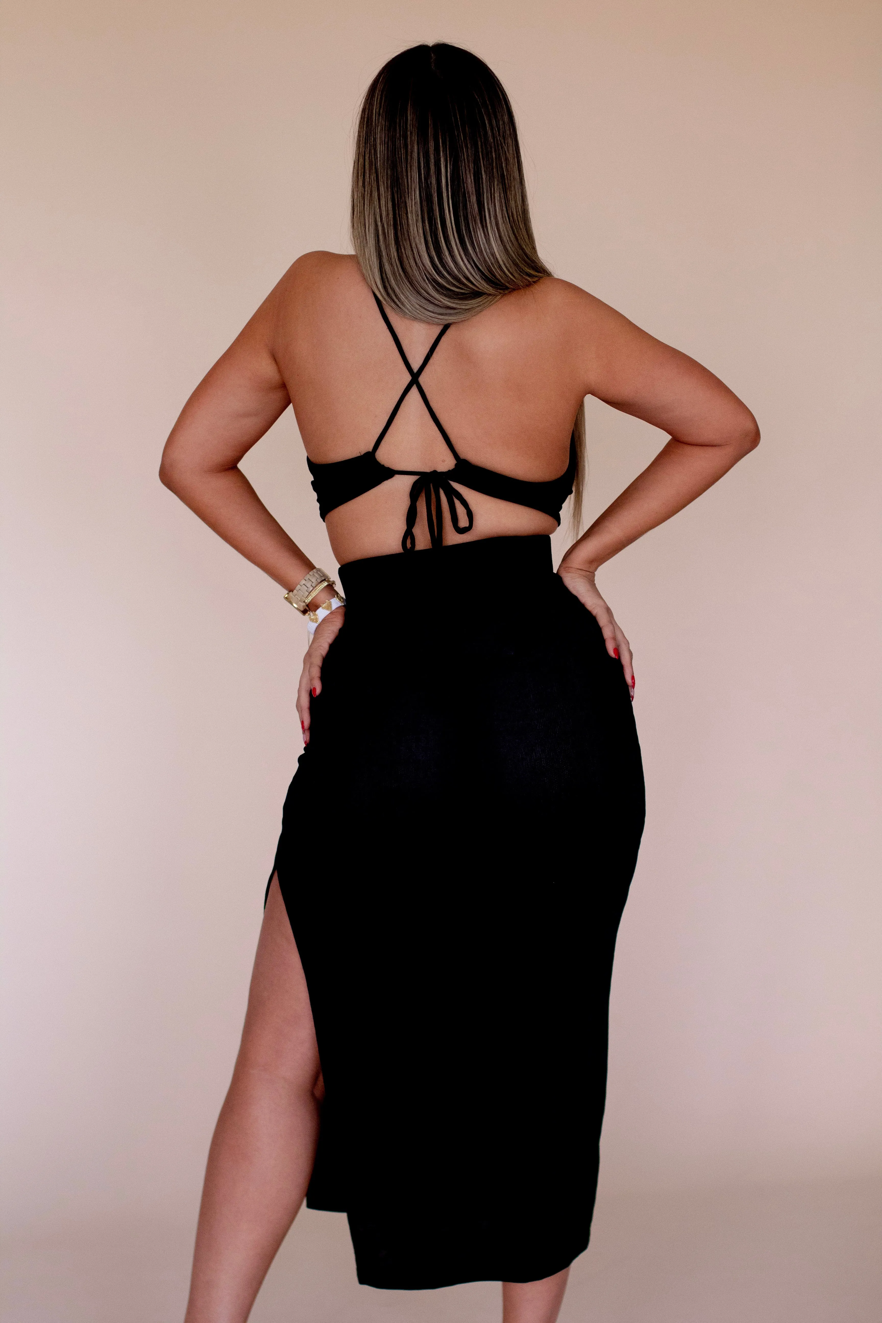 Addison Open Back Midi (Black)