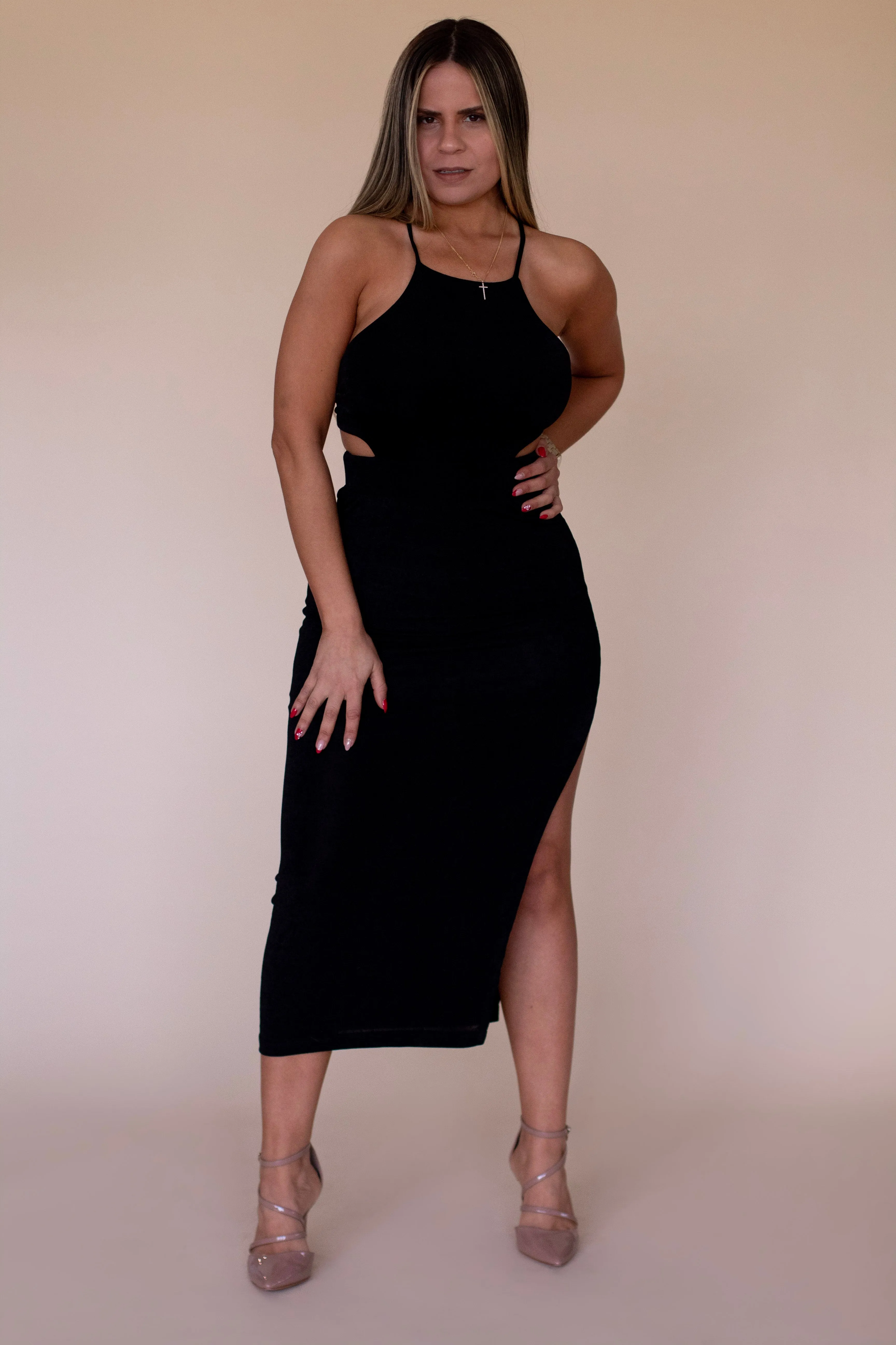 Addison Open Back Midi (Black)