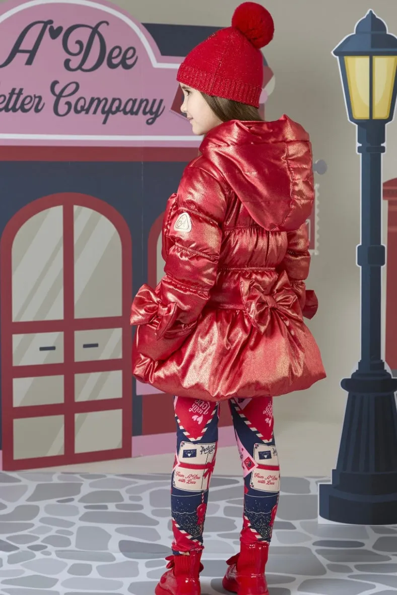 ADee RIHANON Red Glitter Bow Jacket W242204