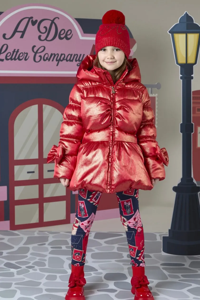 ADee RIHANON Red Glitter Bow Jacket W242204