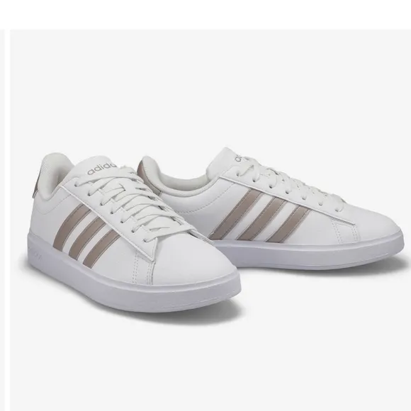 Adidas GRAND COURT 2.0 Women White and Beige Sneakers