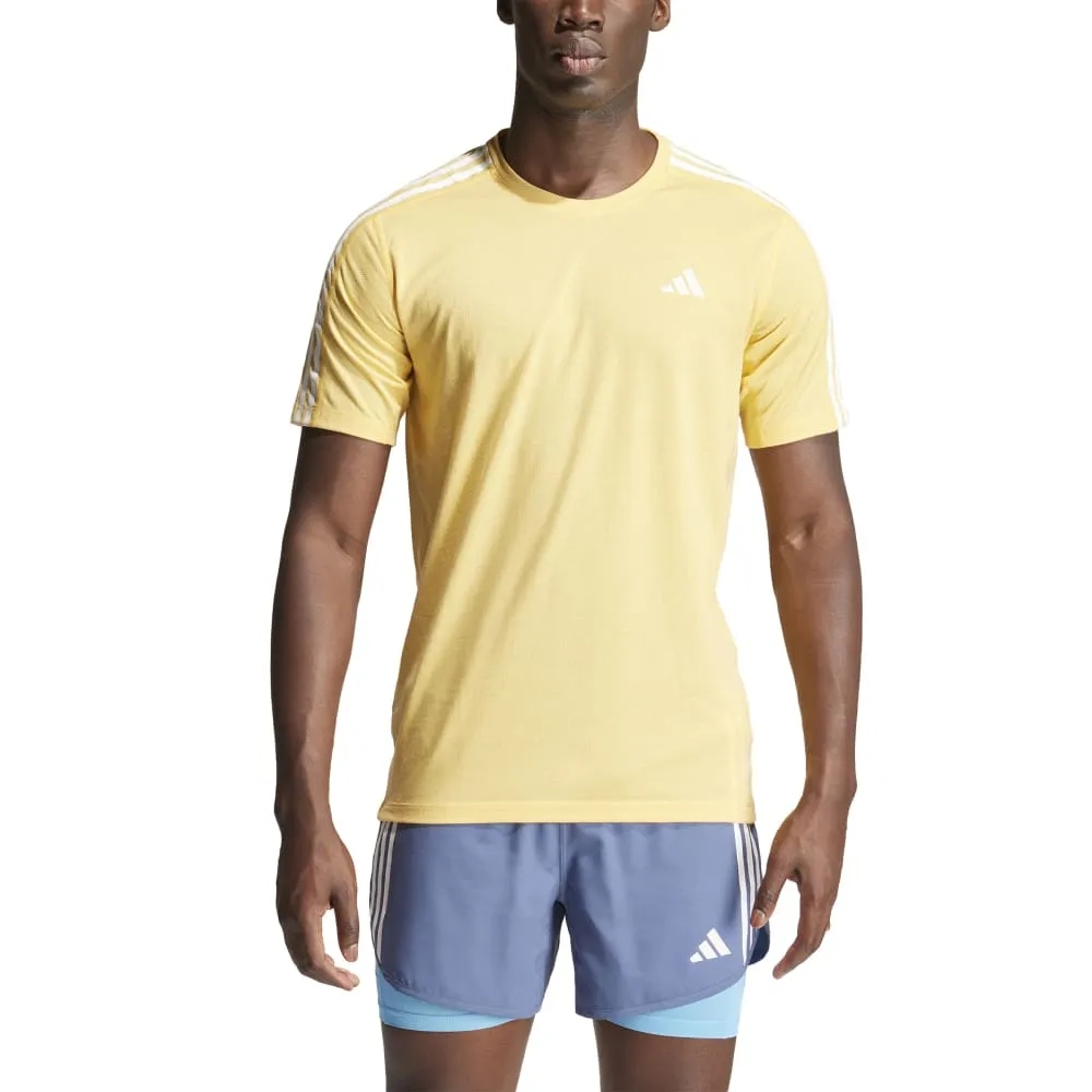 Adidas Mens Own The Run 3-Stripes Tee