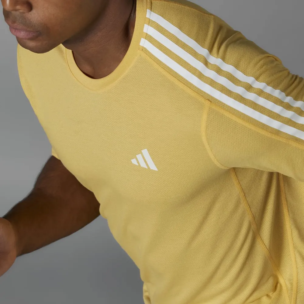 Adidas Mens Own The Run 3-Stripes Tee