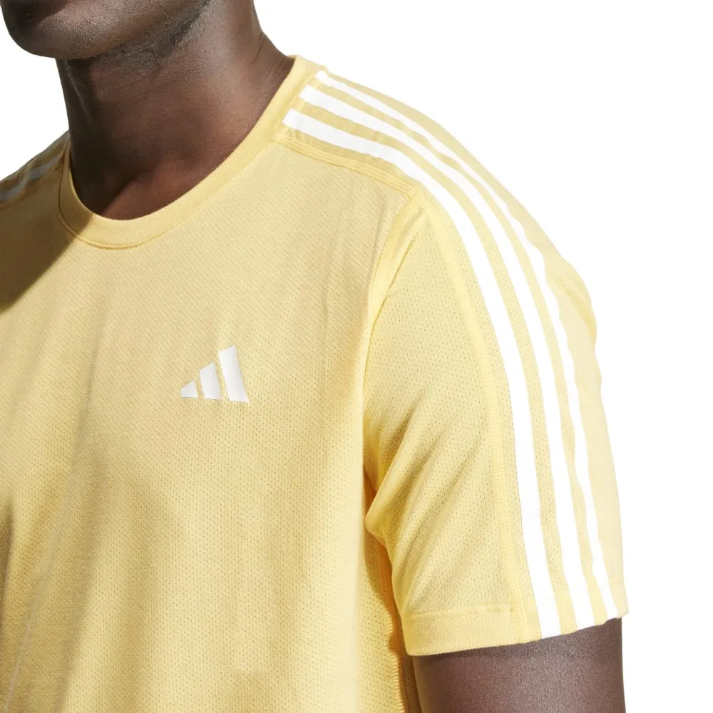 Adidas Mens Own The Run 3-Stripes Tee
