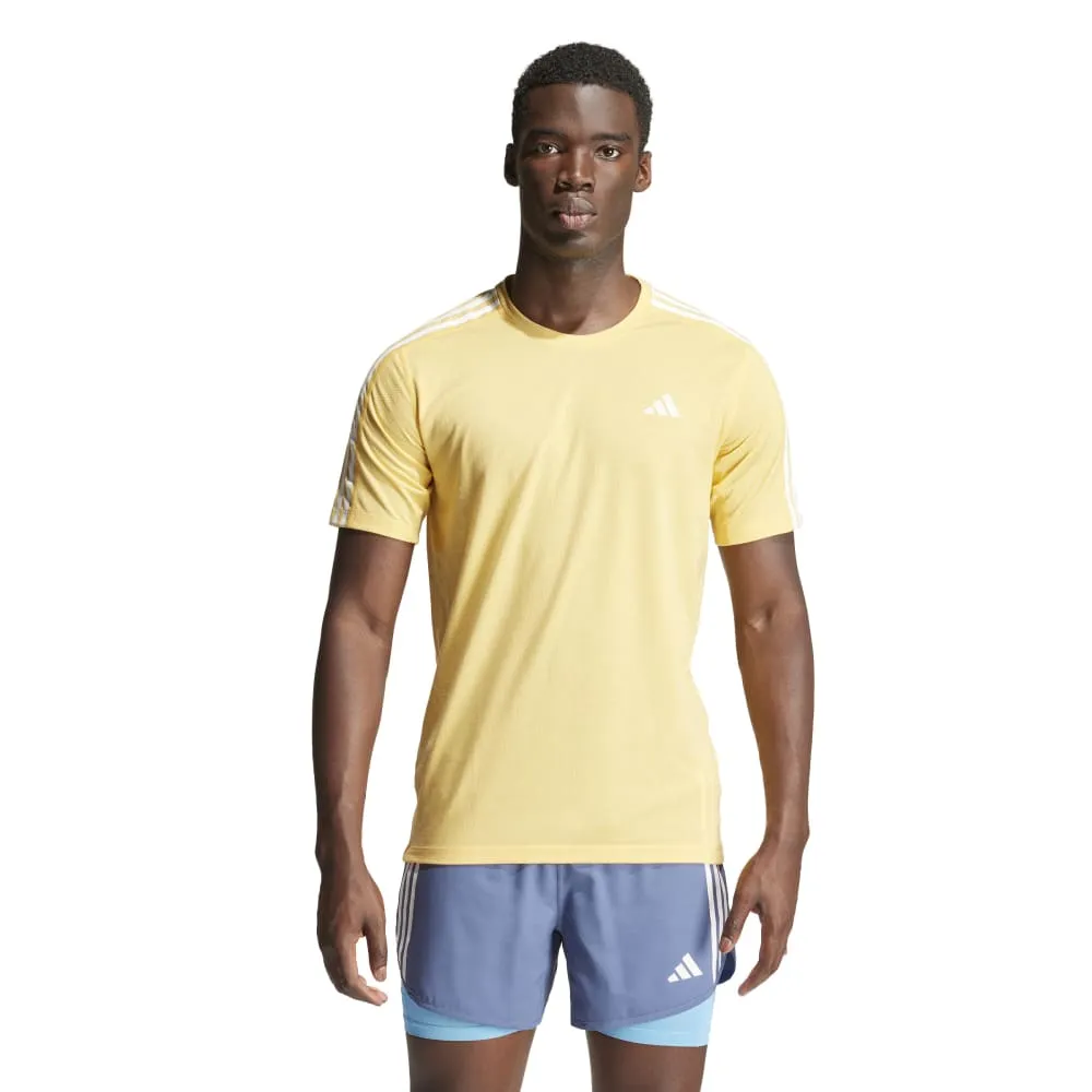 Adidas Mens Own The Run 3-Stripes Tee