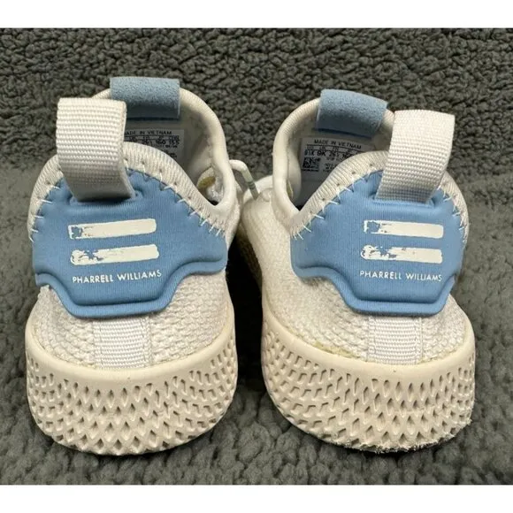 Adidas Pharrell Williams Hu Sneaker Tennis Shoes White Toddler 9.5 9 1/2 BB6830