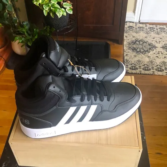 🤍adidas Sneakers Men's Essentials- 416 HOOPS 3.0 MID CLASSIC VINTAGE SHOES-US11
