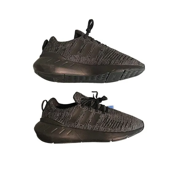 Adidas Swift Run 22 J Boys Black Running Shoes Sneakers Low Top Size 6.5 GW8166
