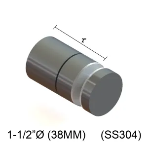 Adj 12M Standoff - 1-1/2" X 2" Base Height - SS304 (BS, MBL)