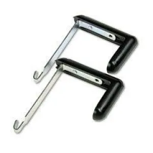 Adjustable Cubicle Hangers for 1 1/2 to 3 Inch Panels, Aluminum/Black