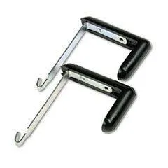 Adjustable Cubicle Hangers for 1 1/2 to 3 Inch Panels, Aluminum/Black