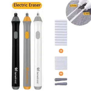 Adjustable Electric Eraser with Refills - Battery-Powered Sketching Tool