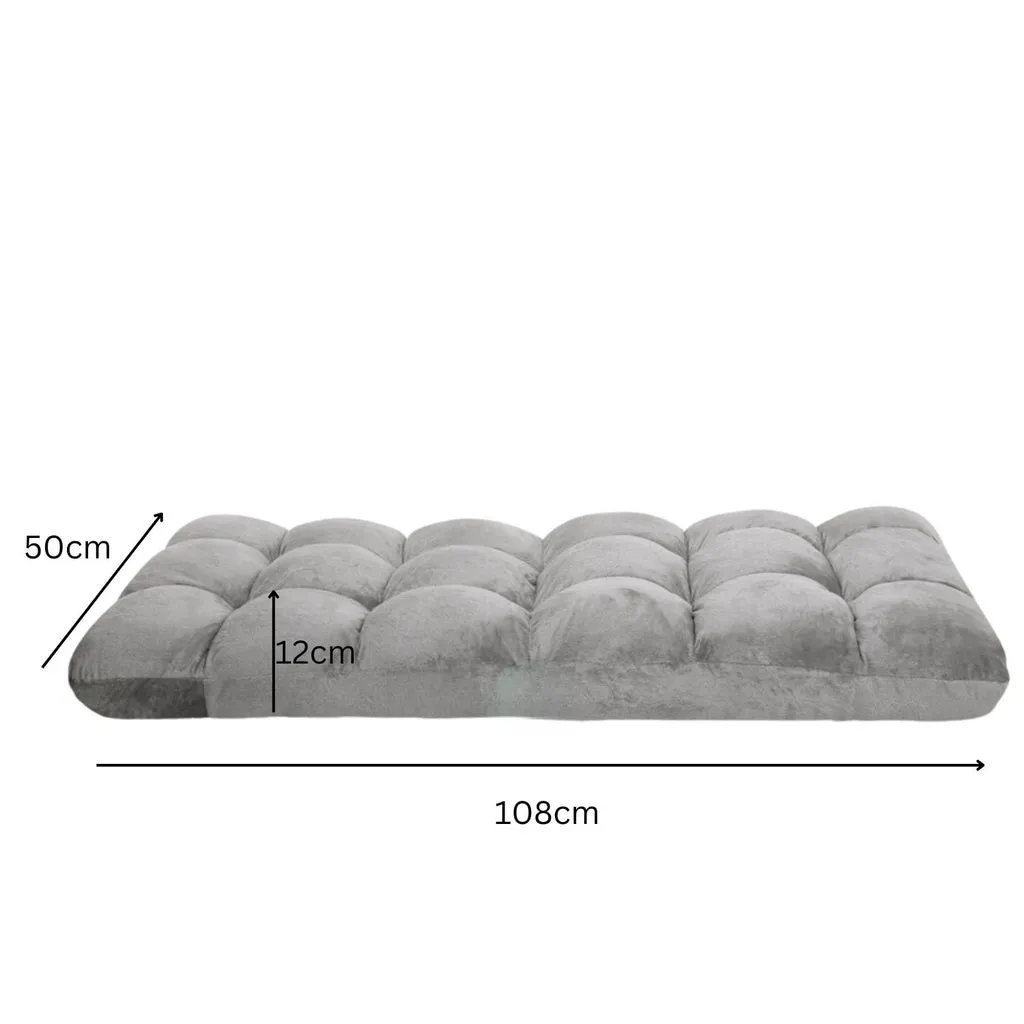 Adjustable Floor Chair Lounge Sofa Bed Recliner (Silver Grey) EK-FLSR-100-LZQ