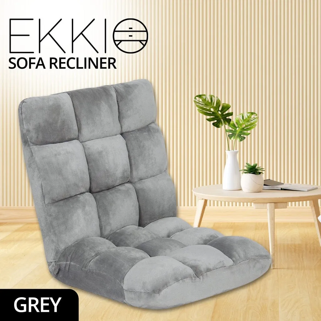 Adjustable Floor Chair Lounge Sofa Bed Recliner (Silver Grey) EK-FLSR-100-LZQ