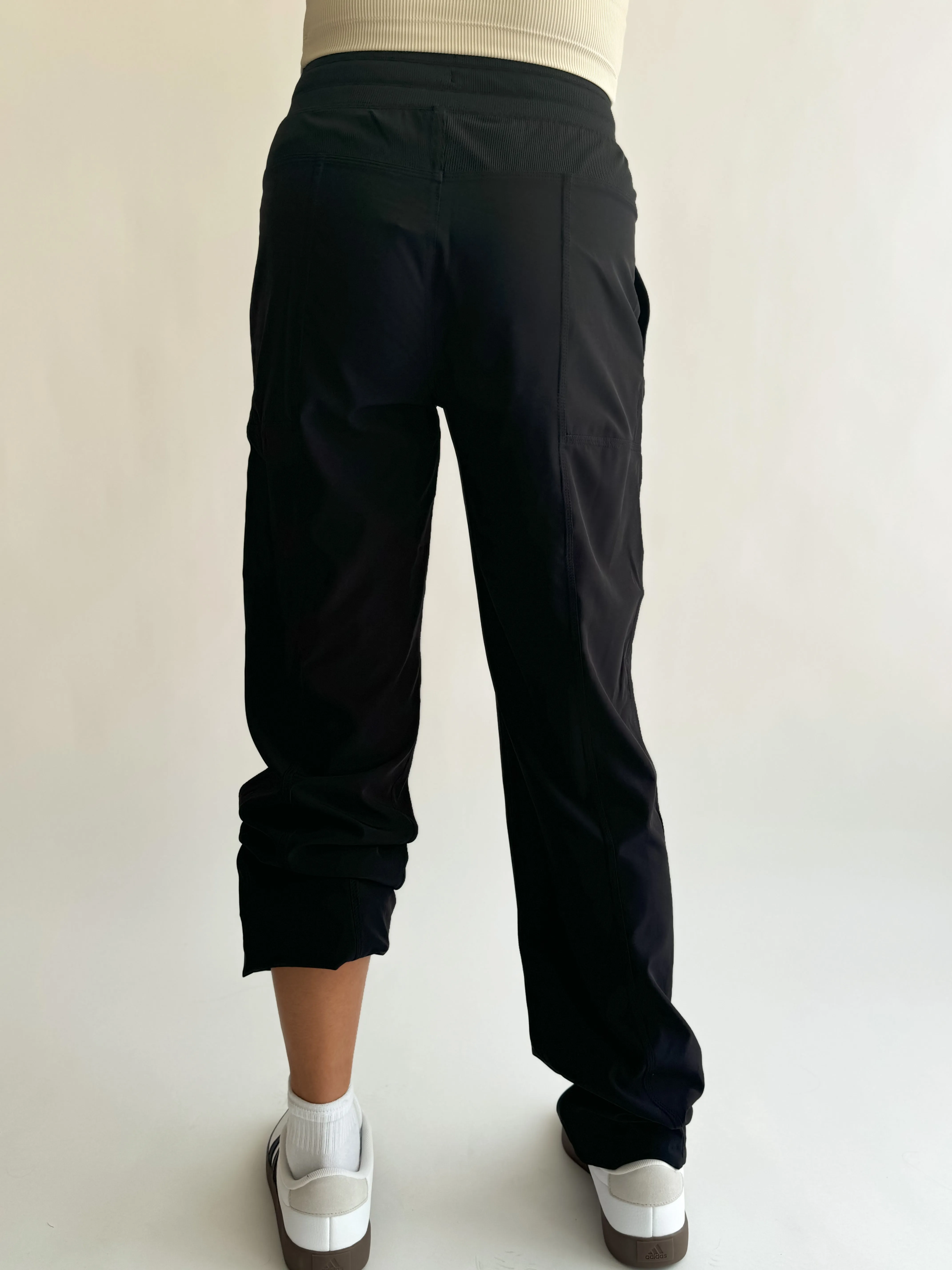 Adjustable Length Straight Leg Pant in Black