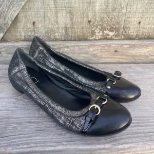 AGL Monika Cap Toe Ballet Flats Glittery Shimmer Size 8.5 EU 38.5