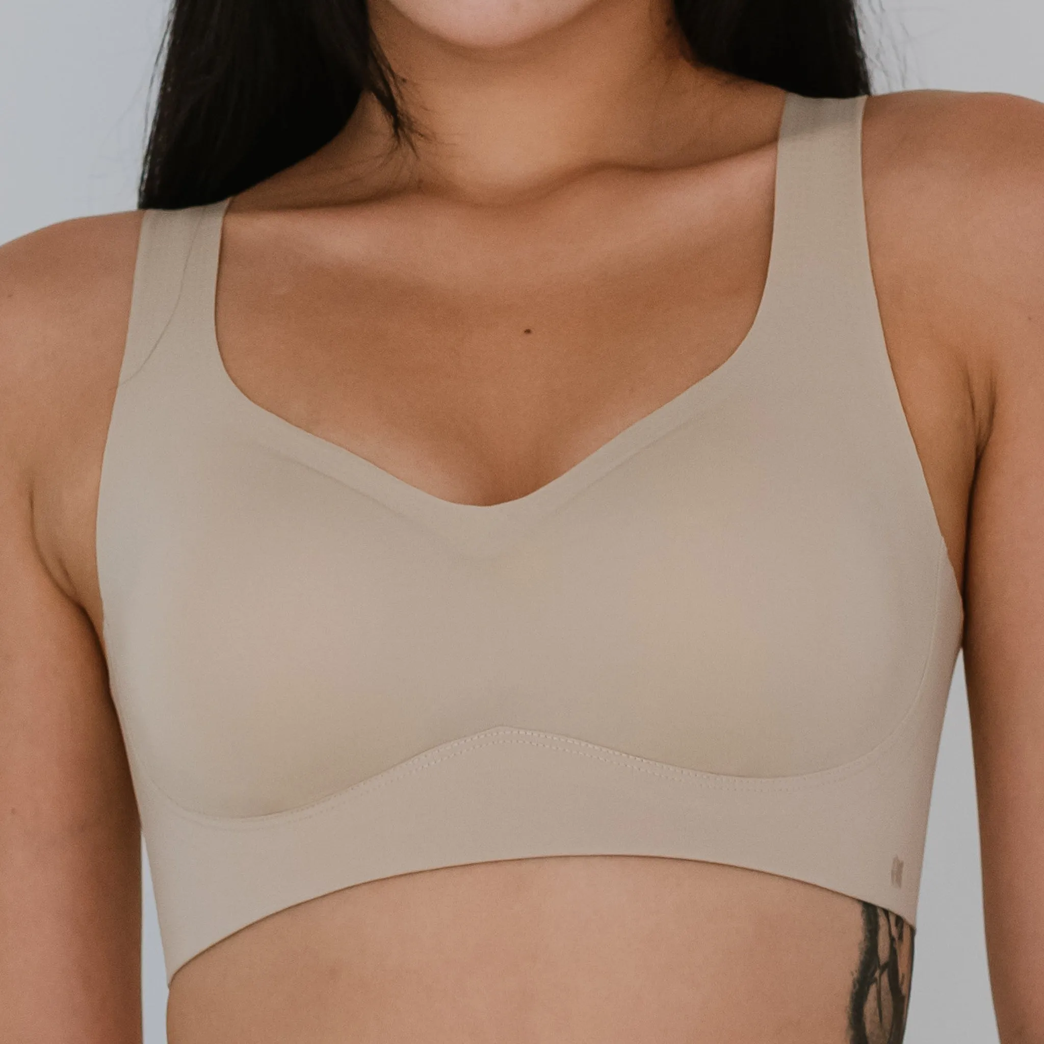Air-ee Seamless Bra in Almond Nude - Thick Straps (Signature Edition)