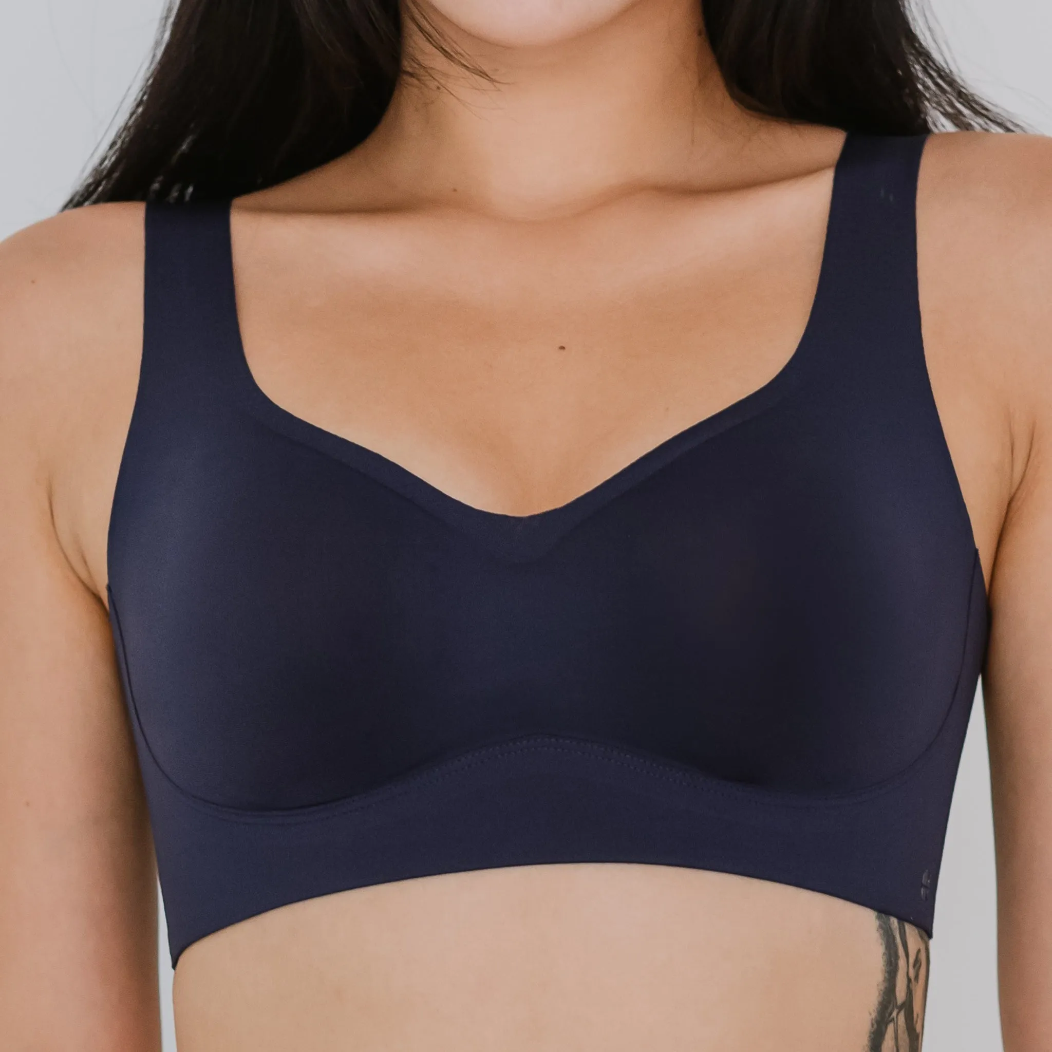 Air-ee Seamless Bra in Midnight Blue - Thick Straps (Signature Edition)