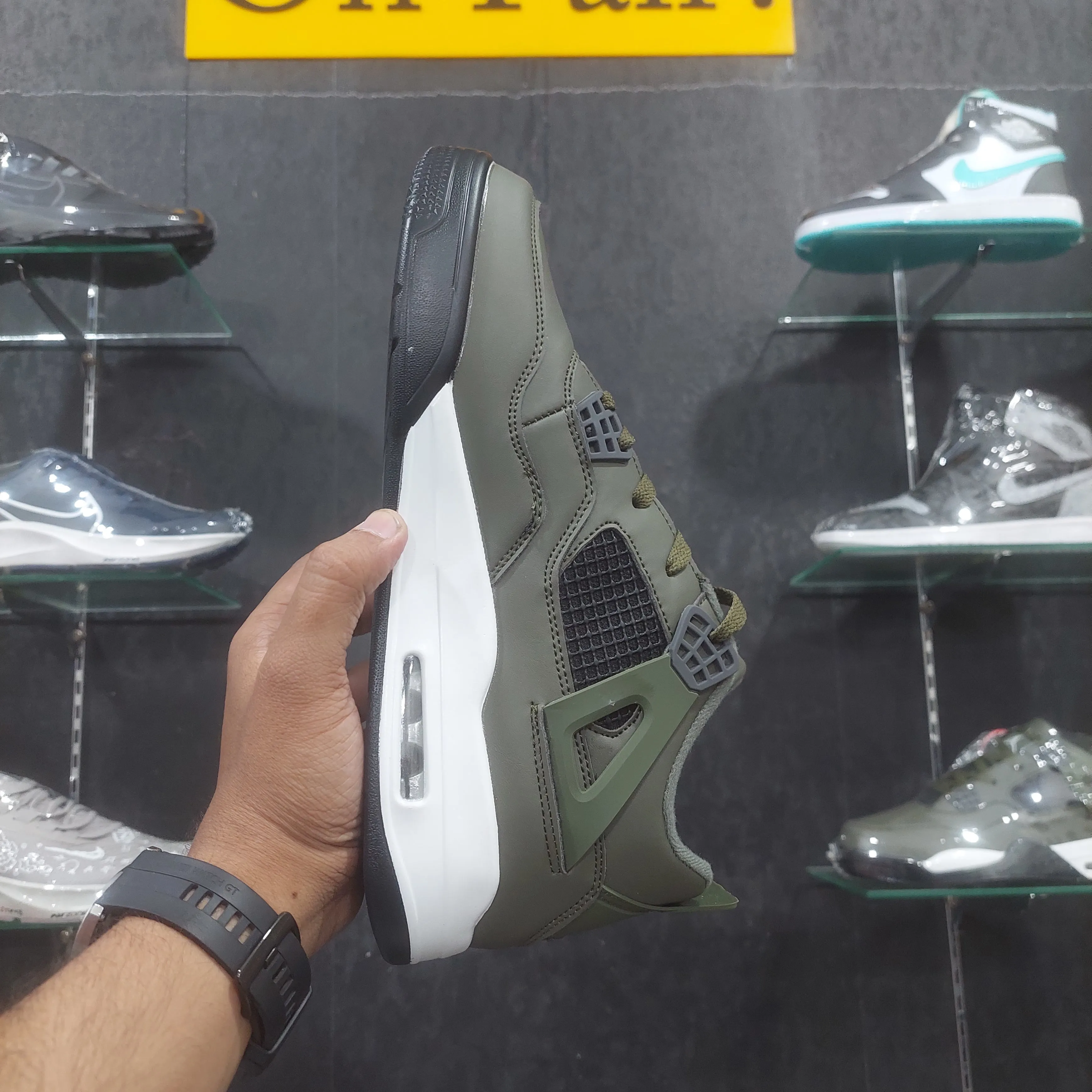 AJ 4 Army Green