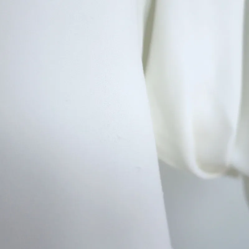 Alex Perry Pearson Balloon-Sleeve Midi Dress White Crepe Size AU 10/ US 6