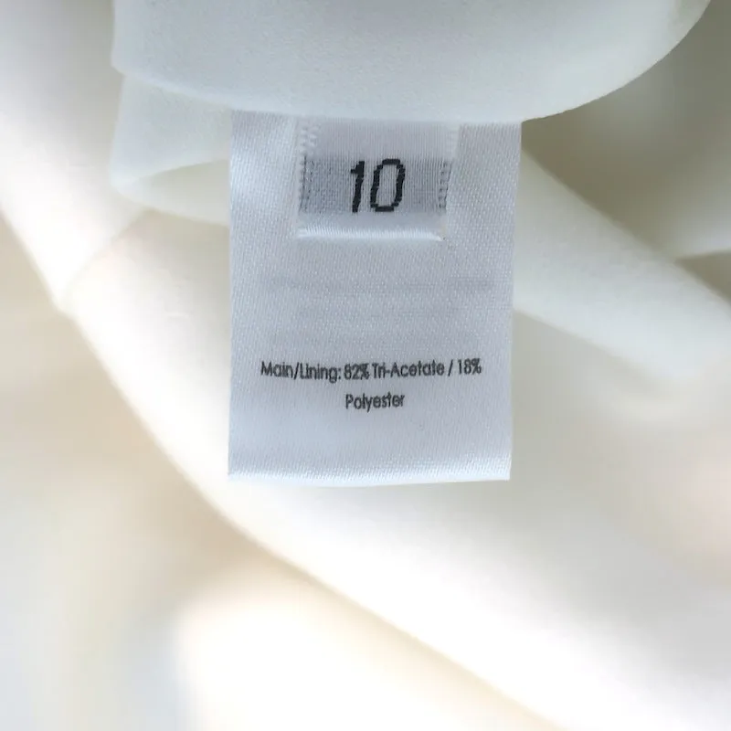 Alex Perry Pearson Balloon-Sleeve Midi Dress White Crepe Size AU 10/ US 6