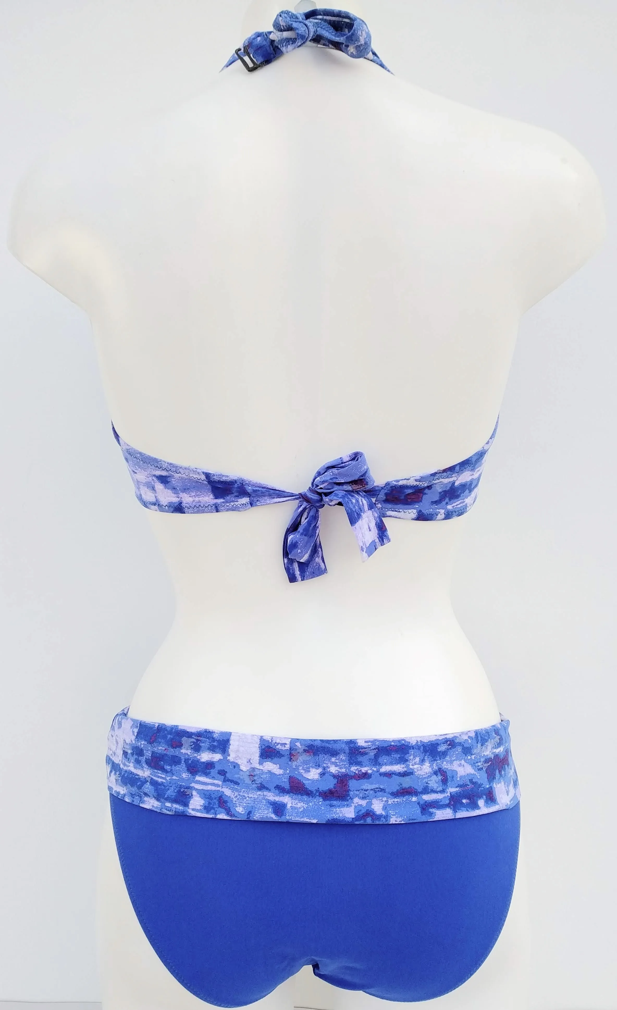 Alice on the beach. Bikini set with Halter Bra & High Waist Bottom
