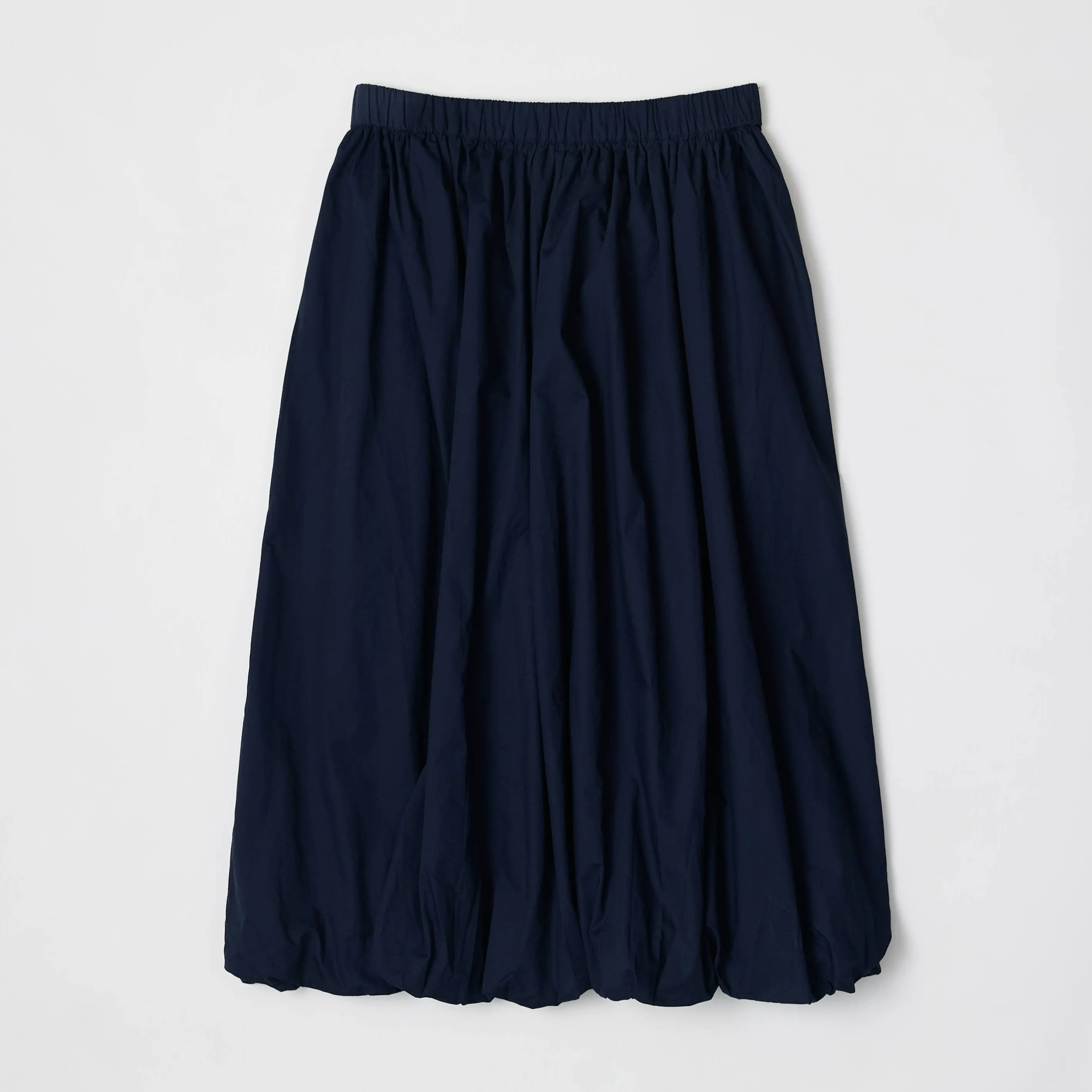 All Row | Cotton Midi Bubble Skirt in Black
